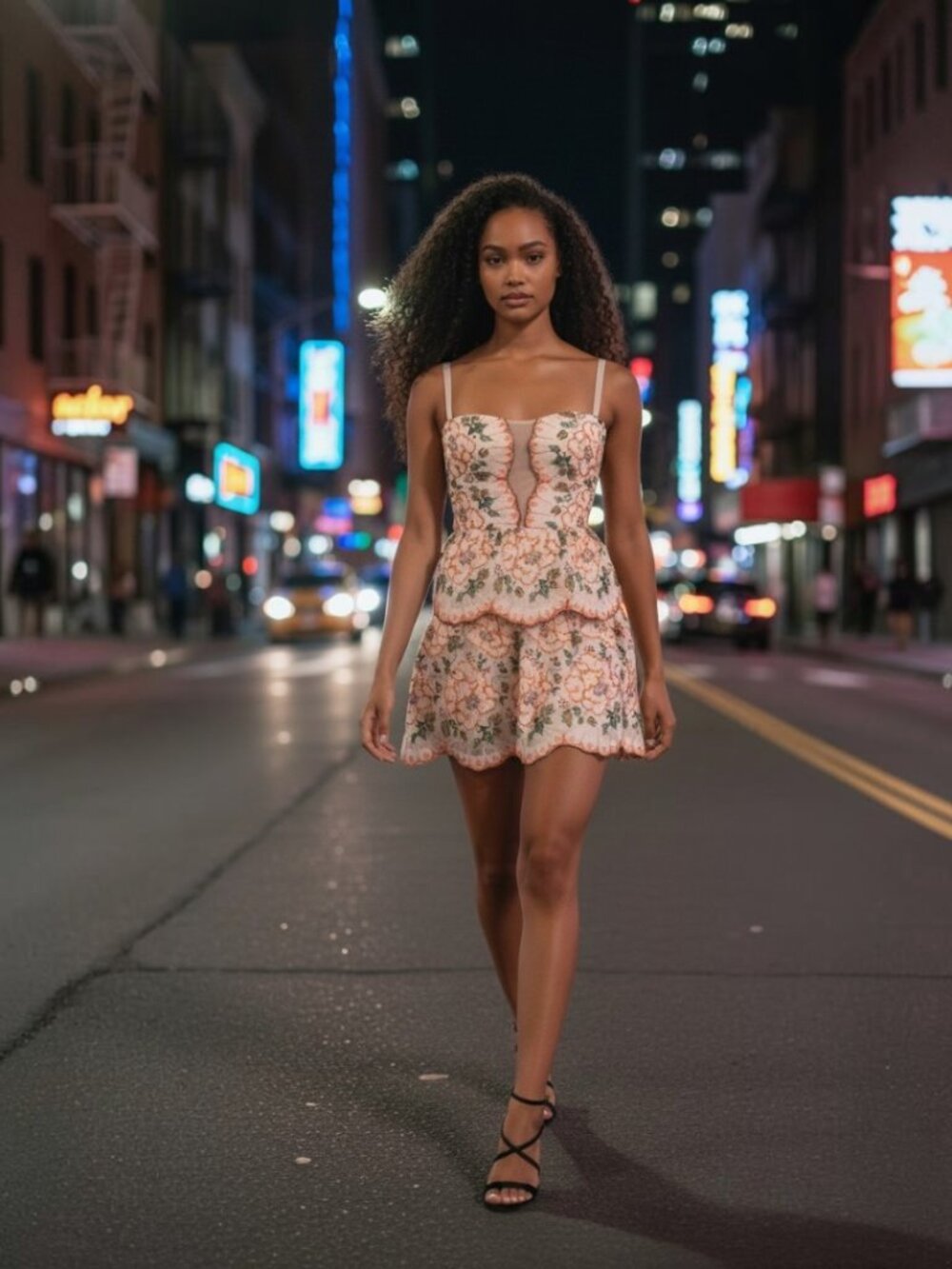 NEW BCBGMaxAzria Guiliana Floral Cocktail Mini Dress Size 4 Dusty Pink Sell $518